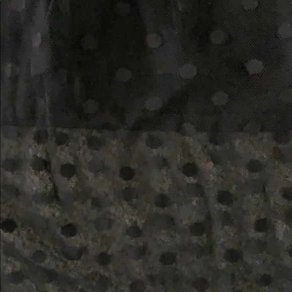 Black Mini skirt with dotted lace - Picture 2 of 2